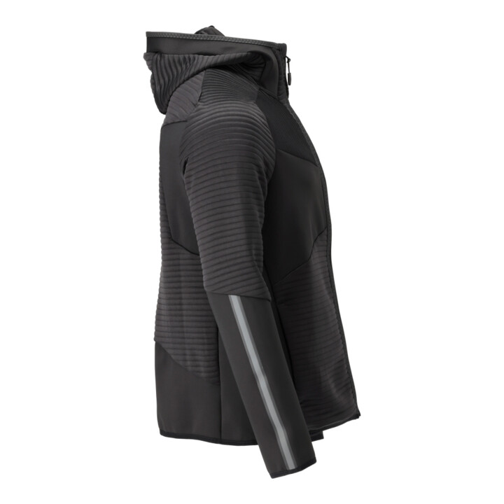 Mascot Fleecepullover Microfleecejacke Kapuze Reißverschluss schwarz Gr. M