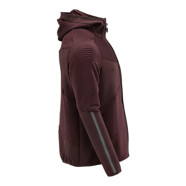 Mascot Fleecepullover Microfleecejacke Kapuze Reißverschluss XL bordeaux