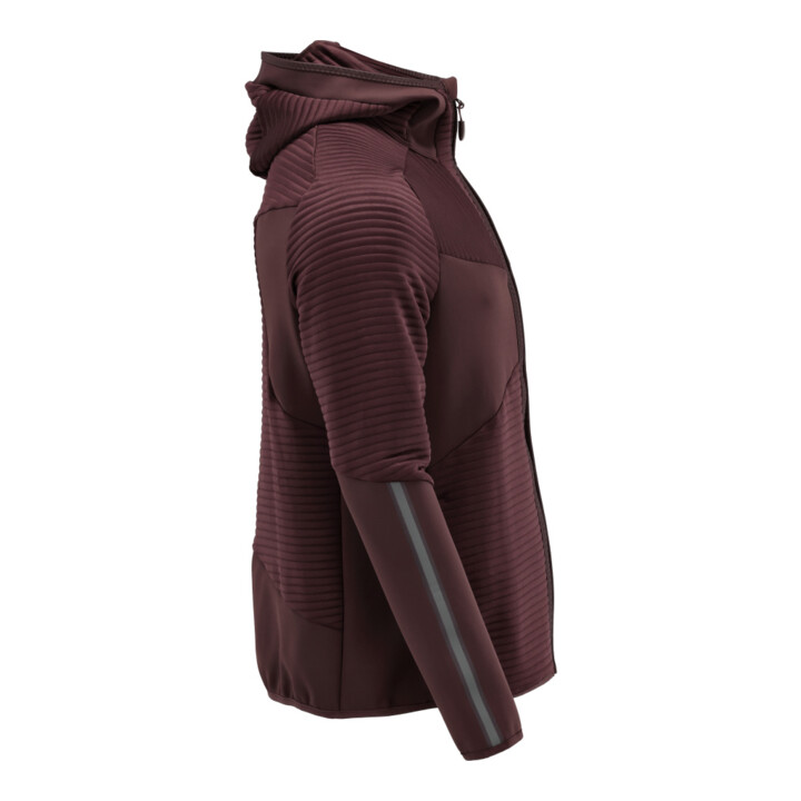 Mascot Fleecepullover Microfleecejacke Kapuze Reißverschluss XS bordeaux