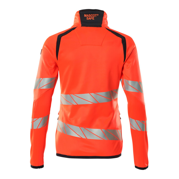 Mascot Fleecepullover Microfleecejacke Multisafe Damen 2XL Hi-vis rot/schwarzblau