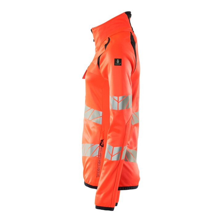 Mascot Fleecepullover Microfleecejacke Multisafe Damen Hi-vis rot/schwarzblau Größe L