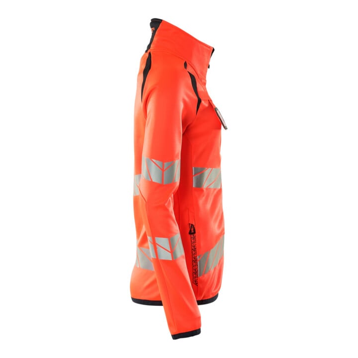 Mascot Fleecepullover Microfleecejacke Multisafe Damen Hi-vis rot/schwarzblau Größe M