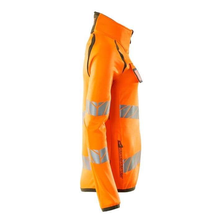 Mascot Fleecepullover Microfleecejacke Multisafe Damen XS hi-vis orange/moosgrün