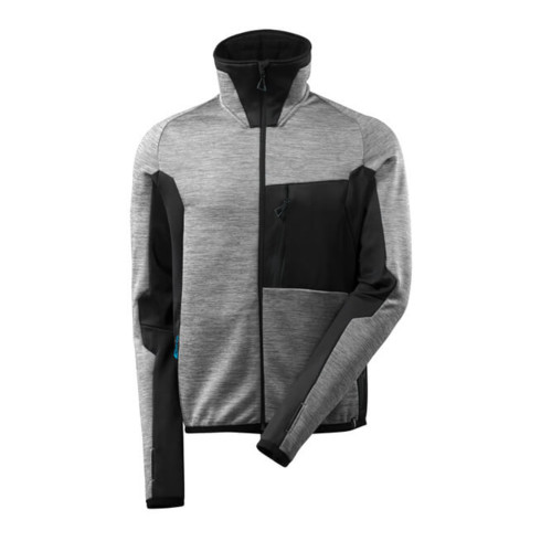 Mascot Fleecepullover mit Reißverschluss Microfleecejacke grau-meliert/schwarz