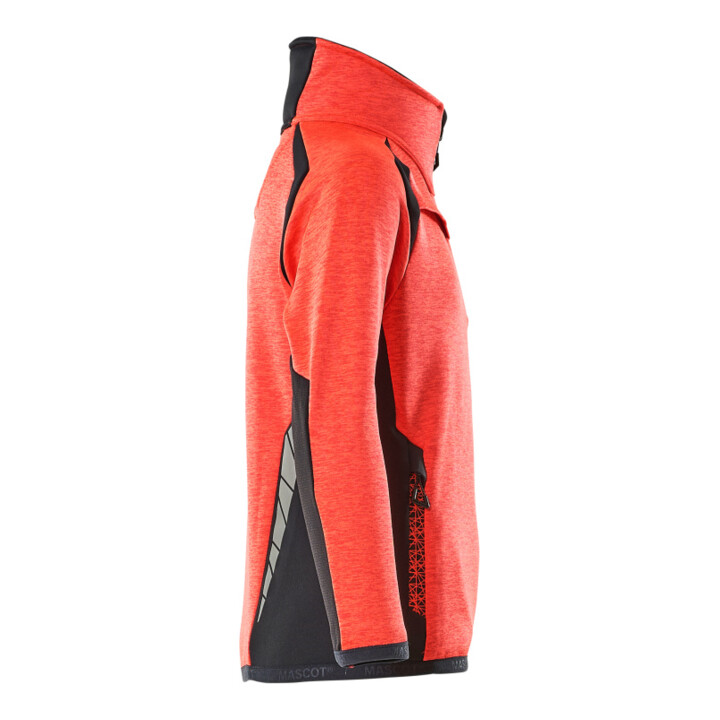 Mascot Fleecepullover Reißverschluss Jacke Kinder Größe 128 Hi-vis rot/schwarzblau