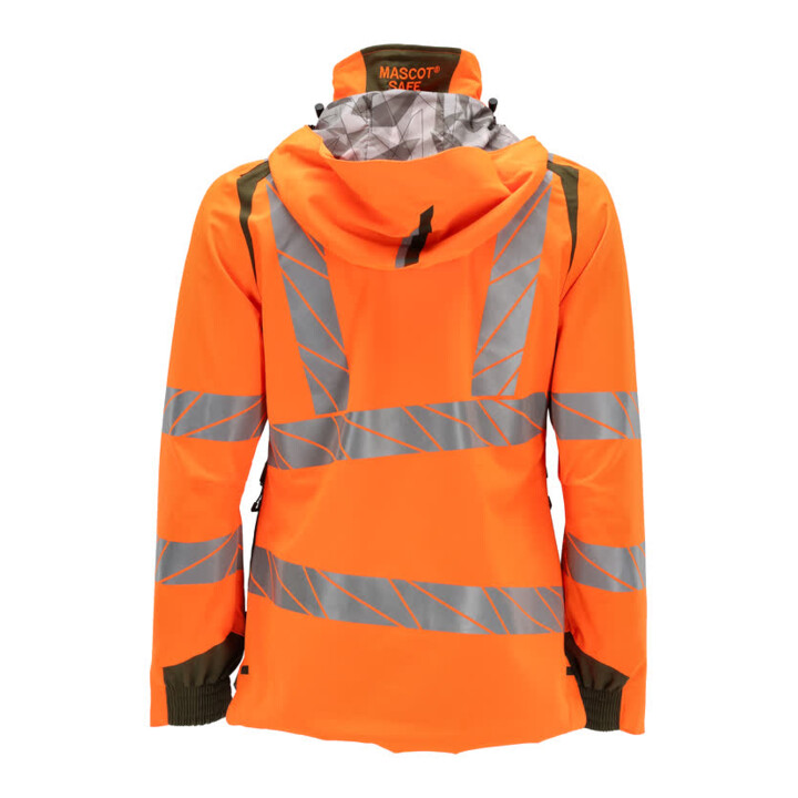 Mascot Hard Shell Jacke Damen L leichtes Futter hi-vis orange/moosgrün