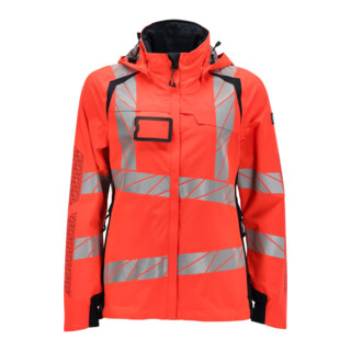 MASCOT Hard Shell Jacke Damen leichtes Futter Größe S Hi-vis rot/schwarzblau