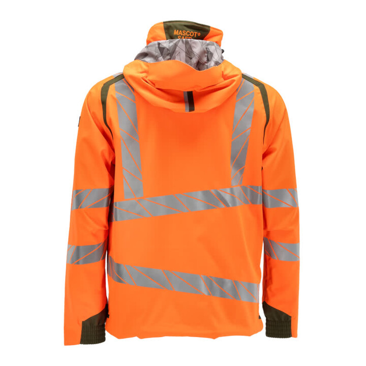 Mascot Hard Shell Jacke M hi-vis orange/moosgrün leicht gefüttert