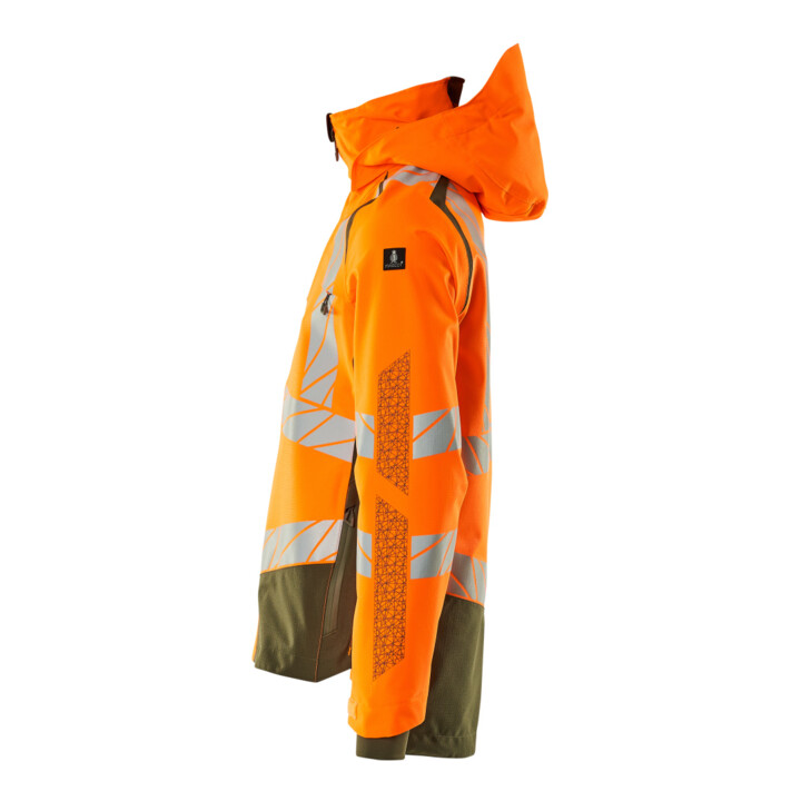 Mascot Hard Shell Jacke mit leichtem Futter XL hi-vis orange/moosgrün