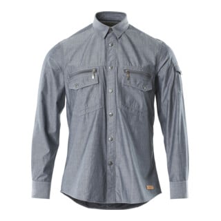 Mascot Hemd Chambray mit Netzfutter Größe L dunkler denim gewaschen