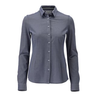 Mascot Hemd Damenbluse moderne Damenpassform Stretch blau-meliert Gr. 36