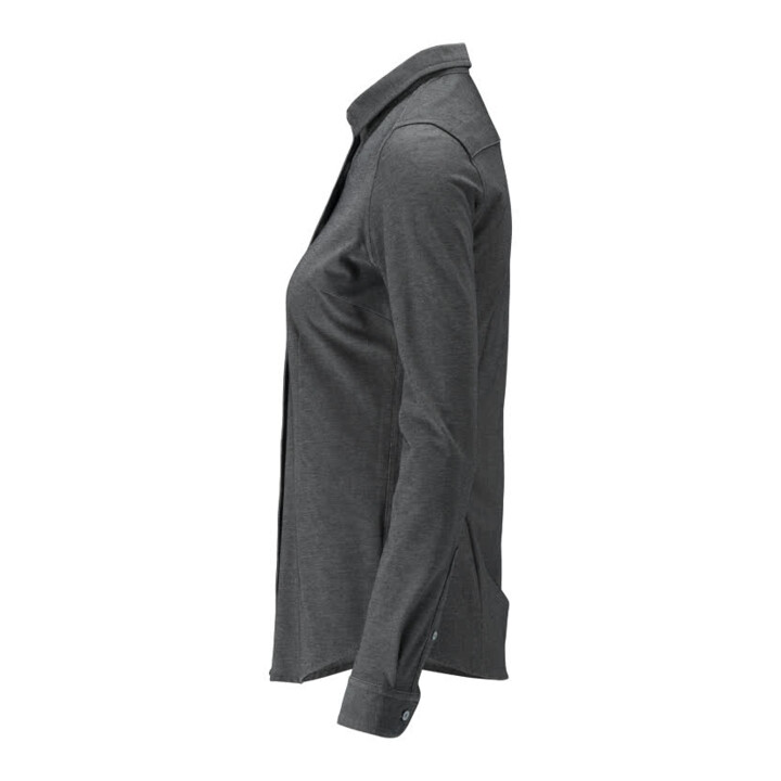 Mascot Hemd Damenbluse Stretch moderne Damenpassform Gr. 38 dunkelanthrazit/hellgrau-meliert