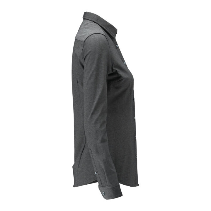 Mascot Hemd Damenbluse Stretch moderne Damenpassform Gr. 38 dunkelanthrazit/hellgrau-meliert