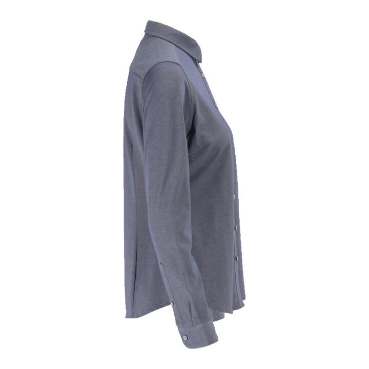 Mascot Hemd Stretch Damenbluse 38 blau-meliert klassische Passform