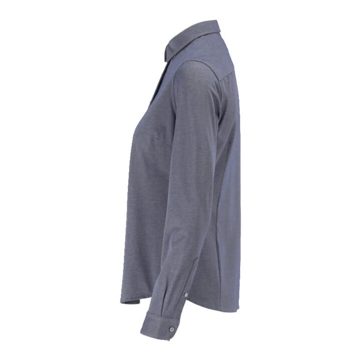 Mascot Hemd Stretch Damenbluse 44 blau-meliert klassische Passform