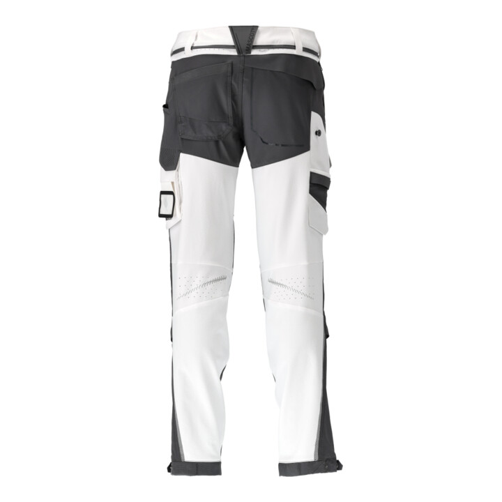 Mascot Hose 76C51 Knietaschen Stretch leicht weiß/Anthrazitgrau