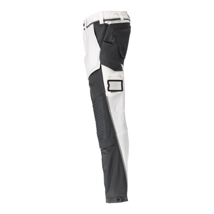 Mascot Hose 76C52 Knietaschen Stretch leicht weiß/Anthrazitgrau