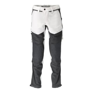 Mascot Hose 82C54 Knietaschen Stretch leicht weiß/Anthrazitgrau