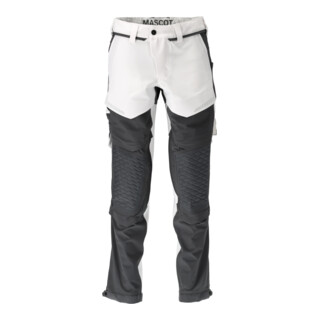 Mascot Hose 90C46 Knietaschen Stretch leicht weiß/Anthrazitgrau