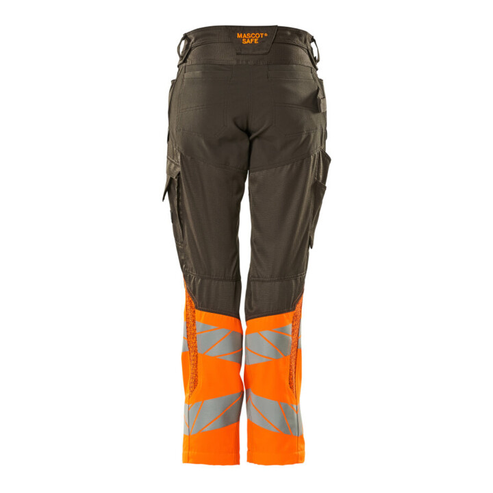 Mascot Hose Damen DIAMOND Knietaschen Stretch dunkelanthrazit/hi-vis orange
