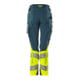 Mascot Hose Damen DIAMOND Knietaschen Stretch dunkelpetroleum/hi-vis gelb