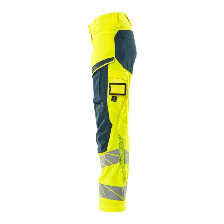 Mascot Hose Damen DIAMOND Knietaschen Stretch hi-vis gelb/dunkelpetroleum 76C48