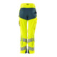 Mascot Hose Damen DIAMOND Knietaschen Stretch hi-vis gelb/dunkelpetroleum Größe 82C50