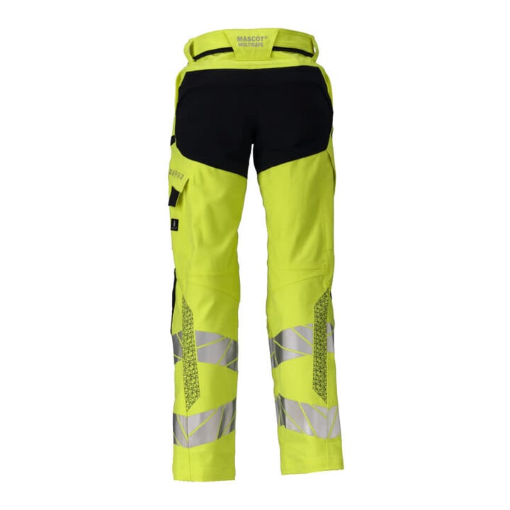 Mascot Hose Damen DIAMOND Knietaschen Stretch hi-vis gelb/schwarzblau Größe 76C40