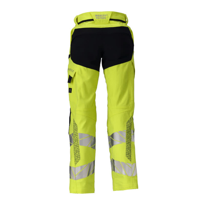 Mascot Hose Damen DIAMOND Knietaschen Stretch hi-vis gelb/schwarzblau Größe 76C52
