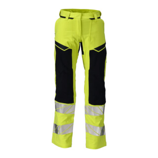 Mascot Hose Damen DIAMOND Knietaschen Stretch hi-vis gelb/schwarzblau Größe 82C50