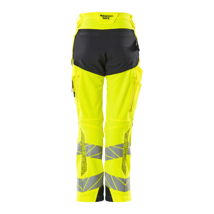 Mascot Hose Damen DIAMOND Knietaschen Stretch hi-vis gelb/schwarzblau Größe 82C52