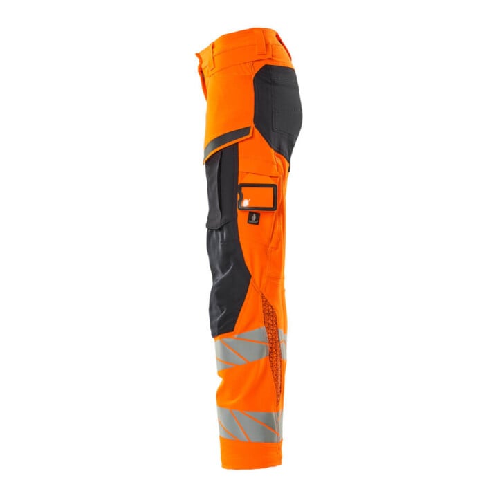 Mascot Hose Damen DIAMOND Knietaschen Stretch hi-vis orange/schwarzblau 82C52