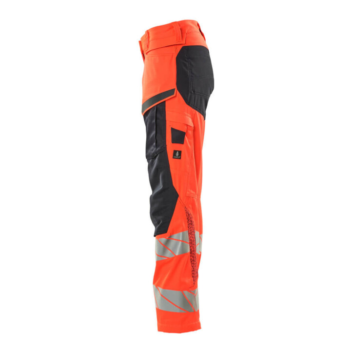 Mascot Hose Damen DIAMOND Knietaschen Stretch Hi-vis rot/schwarzblau Größe 76C50