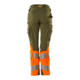 Mascot Hose Damen DIAMOND Knietaschen Stretch moosgrün/orange 82C38