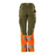 Mascot Hose Damen DIAMOND Knietaschen Stretch moosgrün/orange Größe 76C48