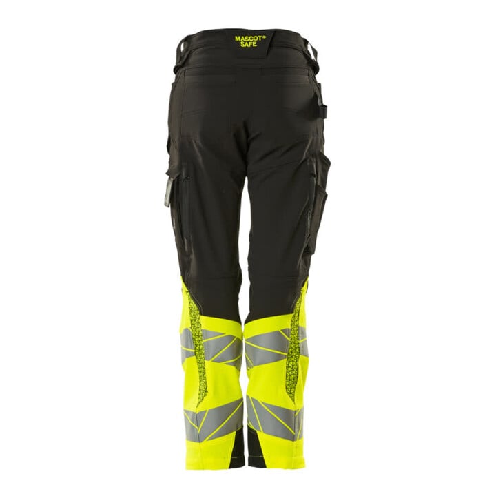 Mascot Hose Damen DIAMOND Knietaschen Stretch schwarz/hi-vis gelb