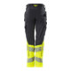 Mascot Hose Damen DIAMOND Knietaschen Stretch schwarzblau/hi-vis gelb