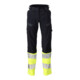 Mascot Hose Damen DIAMOND Knietaschen Stretch schwarzblau/hi-vis gelb Größe 82C40