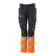 Mascot Hose Damen DIAMOND Knietaschen Stretch schwarzblau/hi-vis orange