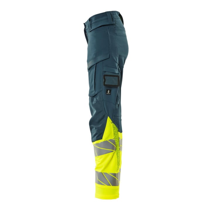 Mascot Hose DIAMOND Damen Knietaschen Stretch dunkelpetroleum/hi-vis gelb