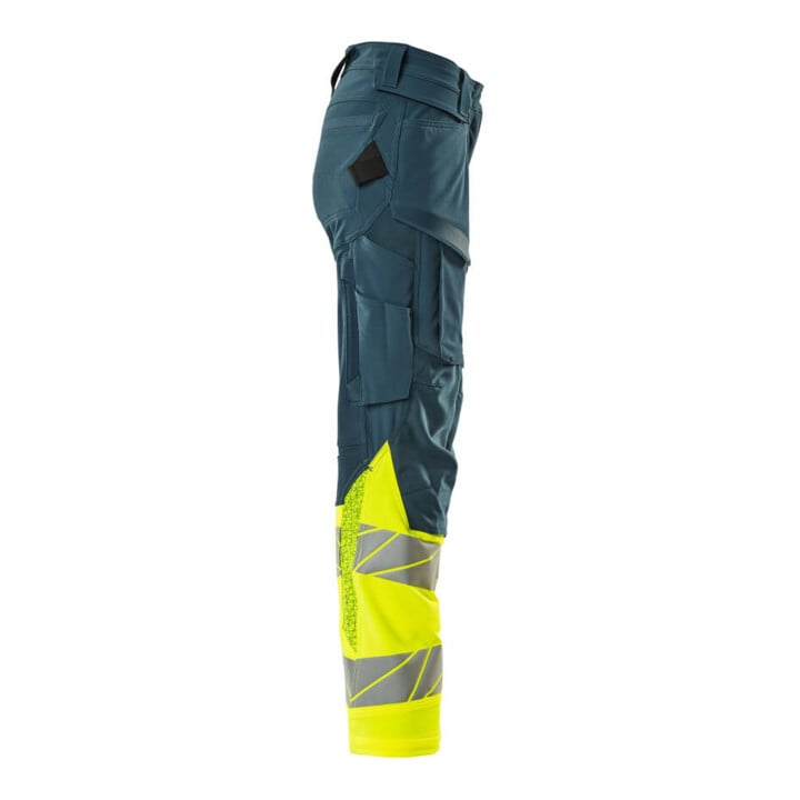 Mascot Hose DIAMOND Damen Knietaschen Stretch dunkelpetroleum/hi-vis gelb