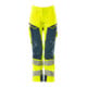 Mascot Hose DIAMOND Damen Knietaschen Stretch hi-vis gelb/dunkelpetroleum Größe 82C38