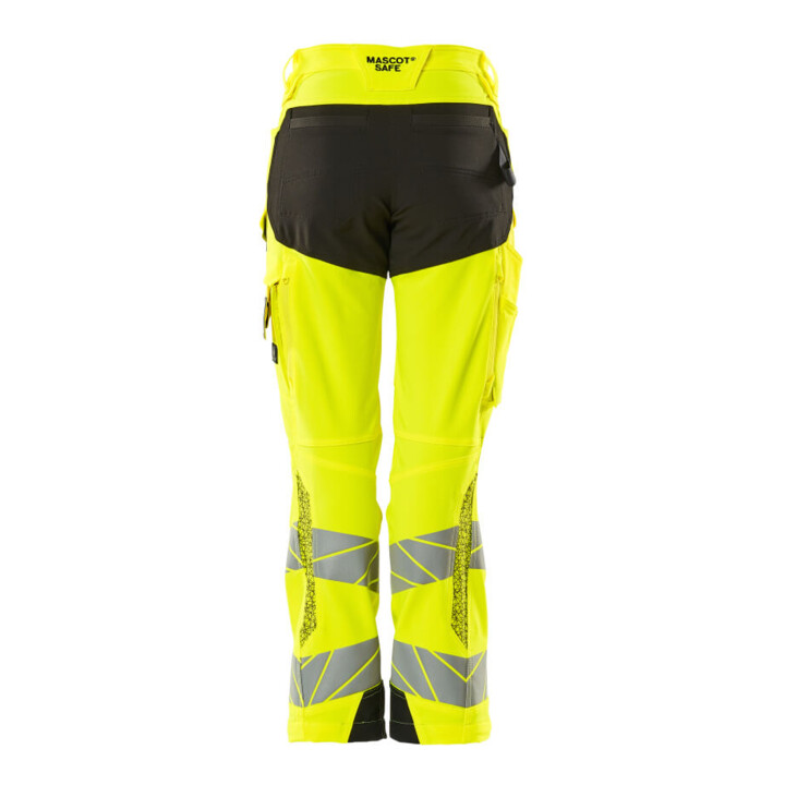 Mascot Hose DIAMOND Damen Knietaschen Stretch hi-vis gelb/schwarz 76C52