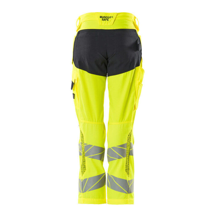 Mascot Hose DIAMOND Damen Knietaschen Stretch hi-vis gelb/schwarzblau