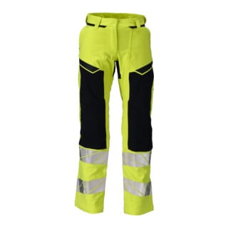 Mascot Hose DIAMOND Damen Knietaschen Stretch hi-vis gelb/schwarzblau Größe 76C38