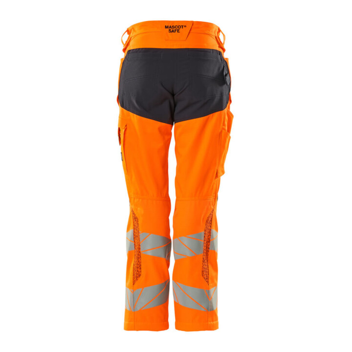 Mascot Hose DIAMOND Damen Knietaschen Stretch hi-vis orange/schwarzblau Größe 82C38