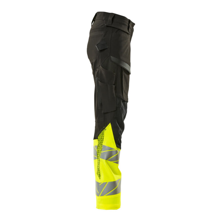 Mascot Hose DIAMOND Damen Knietaschen Stretch schwarz/hi-vis gelb Größe 82C38