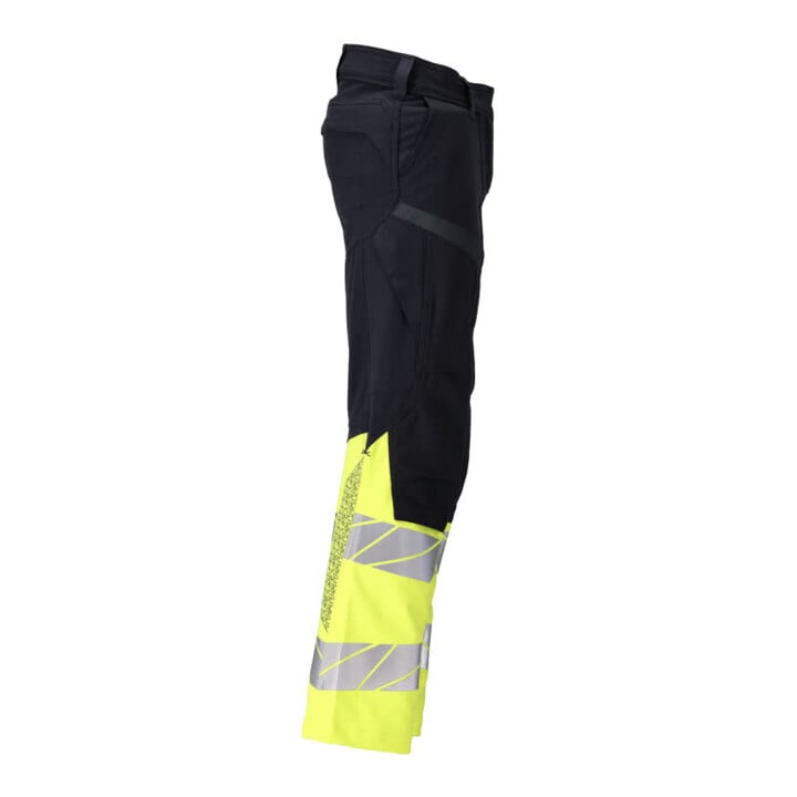 Mascot Hose DIAMOND Damen Knietaschen Stretch schwarzblau/hi-vis gelb Größe 82C50