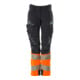 Mascot Hose DIAMOND Damen Knietaschen Stretch schwarzblau/hi-vis orange