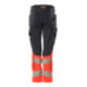 Mascot Hose DIAMOND Damen Knietaschen Stretch schwarzblau/hi-vis rot Größe 82C48